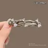 Pinza para el pelo de estampado de leopardo para mujer, estilo nuevo, para flequillo y cabellos sueltos, pinza lateral invisible estilo coreano, accesorio para el cabello