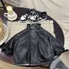 Chaqueta de cuero elegante para niños 2026 nueva versión coreana moda de otoño para niños chaqueta de cuero genial top de estilo urbano para bebé
