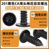 Tornillos Autorroscantes de Acero Inoxidable 201 Negro Cabeza Delgada Phillips Tornillos Autorroscantes de Cabeza Plana Grande Tornillos Autorroscantes de Cabeza Plana M4/M5