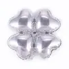 Globos de papel de aluminio de trébol de cuatro hojas de 18 pulgadas para fiestas navideñas, reuniones de cumpleaños, decoraciones de eventos, globos de papel de aluminio al por mayor