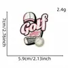 Nuevo Parche de Tela Bordado de Bola de Golf Rosa de Dibujos Animados Serie Deportiva Accesorios para Ropa Parche Bordado Parche Listo para la Venta