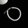 Pulseira de Pérolas de Vidro de Alta Qualidade para Mulheres, Luxo Leve, Nicho, Simples, Exquisite, Estilo Frio, Novo Acessório Versátil