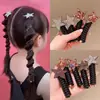 Elástico de Borracha para Cabelo Linha Telefônica de Menina Corda de Cabelo Desenho Animado Anel de Cabelo Infantil Corda de Cabeça com Laço Colorida Acessório de Cabeça Sem Cabelo para Menininha