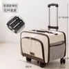 Caja con Ruedas para Gato y Perro, Mochila Portátil de Gran Capacidad para Mascotas, Caja con Ruedas para Mascotas de Cuero Impermeable y Aislada