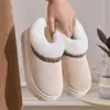 Pantuflas de algodón de alta gama para parejas, pantuflas de algodón para interiores de otoño e invierno, pantuflas cálidas de felpa antideslizantes para el hogar, para parejas
