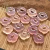 Collar con Candado Nube Rosa de Ágata Natural para Mujer, Cadena para Clavícula de Calcedonia Rosa Flor de Cerezo Hielo de Alta Calidad, Colgante