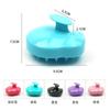 Escova de Massagem para Couro Cabeludo em Forma de Abóbora Escova de Banho de Silicone para Bebê Escova de Banho Macia Escova de Shampoo Colorida Escova de Massagem Silicone