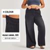 Calça Jeans Wide Leg Nova Plus Size Europeia e Americana para Mulheres, Cintura Alta Solta com Bolsos, Calça Casual Fitness