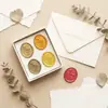 Carimbo de Selo de Cera Selo de Cera Embossado com Três Rosas Adesivo Embossado Adesivo para Selar Envelope Selo de Envelope Cartão Postal Convite Carta Envelope