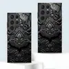 Funda de Vidrio Negra Temática de Batman de Marca Extranjera de Moda para Samsung S24 Ultra, S25 Funda de Teléfono de Cobertura Total de Gama Alta