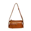 Bolso de Hombro Individual Retro de Lujo Ligero para Mujer Verano 2025 Gran Capacidad Casual Estilo Motociclista Bolso Cruzado Versátil