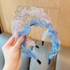 Diadema de corona de pedrería para niña Corea del Sur seersucker niños cumpleaños tocado Horquilla de princesa accesorios para el cabello de bebé no aprieta