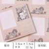 Design original gato japonês bonito Post-it notas dos desenhos animados menina coração Miau porta estudantes de alto valor de cor nota material livro