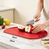 Tábua de Corte Antibacteriana Anti-Derramamento com Borda Elevada para Cozinha Doméstica, Tábua de Corte Semicircular com Borda, Tábua de Corte de TPU de Grau Alimentício