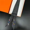 Diadema de Cinta de Bufanda Cuadros Pequeños Estilo Coreano Casual Extendido Forma de C para Mujeres, Cinta Decorativa para Atar Bolsos, Bufanda Pequeña para el Cuello