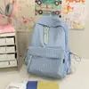 Mochila Escolar para Campus Estilo K Ins Simple Cuadros Mochila para Estudiantes de Secundaria y Preparatoria Gran Capacidad Mochila de Ocio para Viajes
