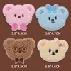 Patche de tecido com bordado de urso de desenho animado para roupas infantis, autoadesivo, reparo sem costura para furos em jaquetas acolchoadas, conserto sem marcas