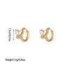 Aretes Transfronterizos Europeos y Americanos en Forma de C con Incrustaciones de Perlas Acero Titanio Nuevo Diseño Nicho Irregular Primavera 2025 Fabricante