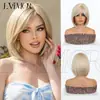 Peluca de Fibra Sintética Nueva Transfronteriza para Mujer, Peluca Completa de Verano, Peinado Bob Natural Realista, Raya en Medio, Peluca Completa Rejuvenecedora