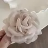 Grampo de Cabelo Flor de Renda Primavera e Verão, Presilha Rosa de Gaze, Versátil Presilha Tubarão para Meio Rabo na Parte de Trás da Cabeça, Acessório de Cabelo