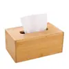 Caixa de lenços de mesa para uso em hotel, de alta qualidade, simples, estilo chinês, caixa de lenços de bambu especificamente para guardanapos de restaurante