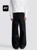 Pantalones Cargo Rectos Simples Americanos Fengmei Unisex Holgados para Viajar Diseño Deconstruido Corte Tridimensional Pantalones Casuales de Pierna Ancha