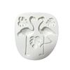 Molde de silicona para fondant de hoja de tortuga flamenco, herramienta para modelar arcilla suave y epoxi