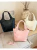 Bolso de Hombro de Color Sólido Transfronterizo para Mujer 2026, Bolso Cruzado Elegante para el Trabajo, Bolso Cubo Simple de Mano