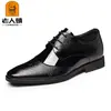 Zapatos de Vestir Formales de Cuero Genuino para Hombres Mayores, Zapatos con Cordones de Patrón de Cocodrilo Puntiagudos para Hombre, Zapatos de Trabajo Brillantes de Retazos