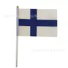 Copa de Europa Copa del Mundo Bandera Pequeña de Manivela Gran Elección Bandera de los Diversos Aficionados al Fútbol Decoración de Bares Fabricantes Venta al Por Mayor Bandera para Agitar a Mano