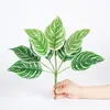 [Verde Perenne de 9 Cabezas Pequeño] Paisajismo de Plantas Verdes Simuladas Planta de Hojas Grandes Pared de Plantas Verdes Decoración de Paisaje Accesorios Verdes