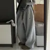 Moda de otoño pantalones deportivos casuales simples adelgazantes nuevos pantalones de chándal de pierna ancha para mujer cintura alta rectos holgados pantalones casuales