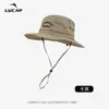 Sombrero de Protección Solar para Montañismo al Aire Libre, Sombrero de Cubo Plegable, Sombrilla de Verano, Anti-UV, Impermeable, Cordón, Transpirable, Secado Rápido, Sombrero de Pescador