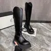 Sin embargo, botas de montar redondas de moda, de suela gruesa, hasta la rodilla, para primavera y otoño, que aumentan la altura, estilo británico, retro, mujer madura, 2026
