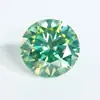 Wuzhou Gema Cultivada Artificial Ab Colorido Redonda Moissanita Colorida Piedra Preciosa Azul Marino Anillo Joyería Reloj Incrustación
