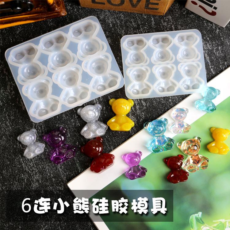 6连小熊硅胶模具主图