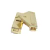 Acessórios de hardware para bagagem de bolsa de mão cadeado triangular liga de zinco fundição sob pressão bolsa feminina cadeado sanfonado ouro claro