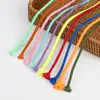 Cuerda Gruesa Trenzada Resistente al Desgaste de 5 mm para Ceñir la Cintura, Cuerda Redonda, Cinturón de Poliéster, Cuerda para Manualidades de Ropa, Correa para Teléfono Móvil, Colorida