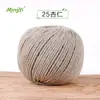 Fios de Algodão Ocos de 2mm para Crochê Artesanal DIY Bolsas de Crochê, Porta-Copos, Capas para Copos, Fio de Algodão para Crochê