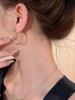 Aretes Grandes de Metal de Doble Capa con Aguja S de Dongdaemun de Corea del Sur, Moda de Celebridad de Internet, Elegantes, Exagerados, Retro