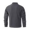 2025 Nueva Talla Europea Sudadera Casual de Punto Jacquard para Hombre Sudadera Cardigan de Forro Polar con Cuello Alto para Hombre