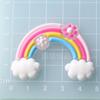 Parche de Joyería de Plástico Suave de Nube de Unicornio Arcoíris de Dibujos Animados Accesorios para Imán de Refrigerador, Funda de Teléfono Móvil, Pasador de Pelo de Flor para Crocs
