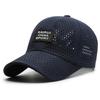 Gorra nueva de verano con forma de diamante perforada de secado rápido para hombres y mujeres, gorra de protección solar para deportes al aire libre, gorra con visera de cuero