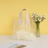 Bolsa transparente de PVC con margarita pequeña estilo ins para dulces de boda bolsa de acompañamiento para regalo bolsa de regalo punto empaque de regalo de plástico