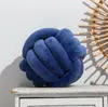 Fornecimento Exclusivo Transfronteiriço de Almofadas de Bolas Enroladas Estilo Nórdico, Almofadas Decorativas de Lançamento Redondas Trançadas à Mão com Corda de Três Fios e Elastano Atacado