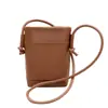 Estilo Coreano Ins Simples Artístico para o Trabalho Bolsa Transversal de Celular em PU Moda Feminina Bolsa de Ombro Única Feminina Fofa Mini Bolsa Pequena