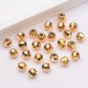Pulsera con cuentas espaciadoras de cuentas láser de oro de 24k que no se decolora, accesorios de cuentas para pulseras, collar hecho a mano DIY, material de cuentas, cuentas de salto disco