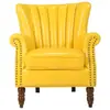Sofá de terciopelo individual estilo americano, sillón perezoso a rayas retro simple, silla sofá de cuero para balcón de casa, sofá pequeño de moda