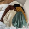 [em estoque] Duas peças para cada mão ~ Suéter infantil Primavera e Outono versão coreana de tesouro da moda masculino e feminino gola alta cachecol suéter