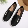 Novos Sapatos Femininos de Comércio Exterior Tamanho Grande Respiráveis Baixo Cano Boca Rasa Sapatos Únicos Femininos Transfronteiriços Bico Redondo Solado Macio Casual Quatro Estações Sapatos de Feijão